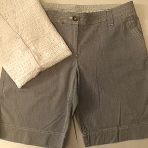 Navy Searsucker shorts
